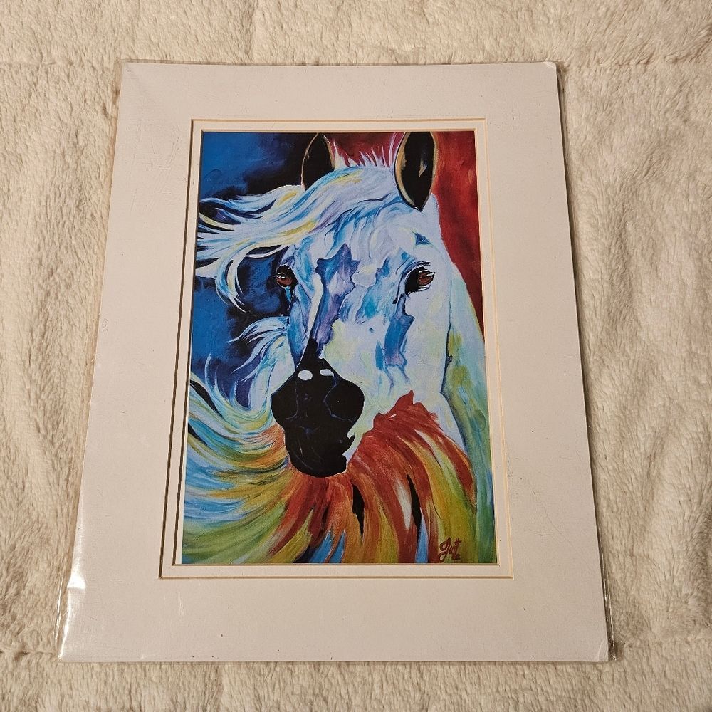 NEW Colorful Horse Art Print 11"X14"